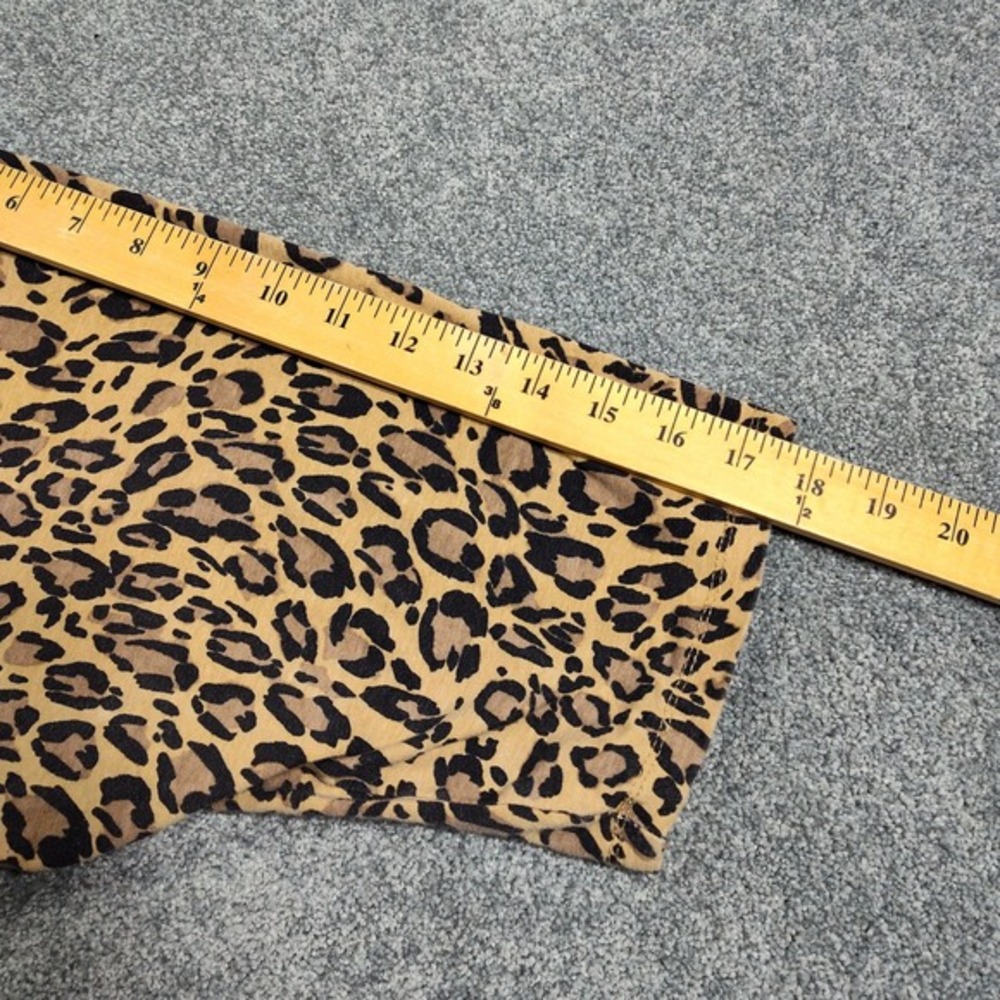 Jessica London‎ Womens 38/40 Top Leopard Print Scoop Neck Short Sleeve Plus Size - Picture 9 of 9